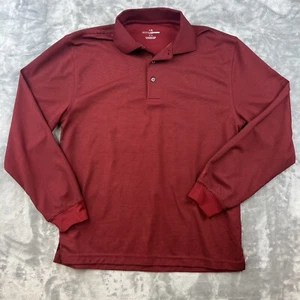 Grand Slam Golf Shirt Mens Size Medium Red Long Sleeve Polo Lightweight - Picture 1 of 7