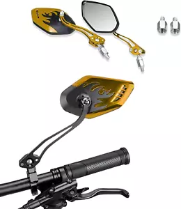 Motorcycle Mirrors for Handlebar Convex Handlebar Side Mirrors Wide Angle - Picture 1 of 7