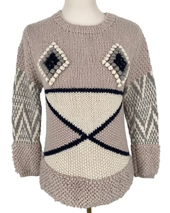 Stella Mccartney Girl 12 year PRINTED sweater tunic crew neck long sleeve 3D Geo - Picture 1 of 14