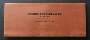 1930s Socony Vacuum Oil Co. Agent's Folder, 2 Digit Phone #, Turtle Lake Dakota - Picture 1 of 6