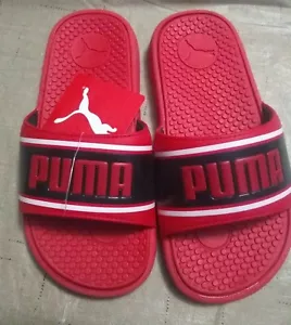 SANDALI SLIDE NUOVI CON ETICHETTE PUMA COOL CAT SPORT RETRÒ PS BAMBINI GIOVANI ROSSO NERO 1 C - Foto 1 di 4