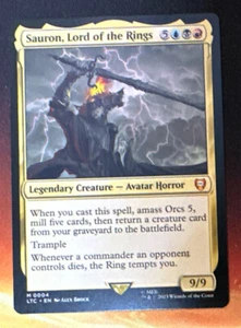 Magic The Gathering Sauron, El Señor de los Anillos Cuentos de la Tierra Media Comandante 0004 Regular... - Imagen 1 de 3