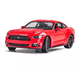 Welly 1:24 2015 Ford Mustang GT Red 5.0 Red Diecast Model Racing Car New in Box - Picture 1 of 6