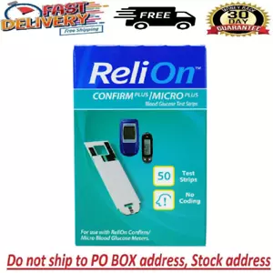 ReliOn Confirm Micro Blood Glucose Test Strips, 50 Count - Picture 1 of 11
