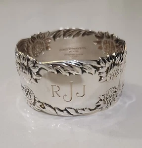 Tiffany Sterling Silver Engraved Napkin Ring Signed - Picture 1 of 7