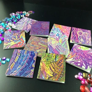 Rainbow Mini Cards 10 Fairy Cards Gift Tags Table Cards Item Labels Little Notes - Picture 1 of 11