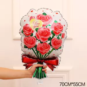 Large Rose Balloon Birthday Valentine's Day Mother's Day Anniversary Party Decor - Picture 1 of 7