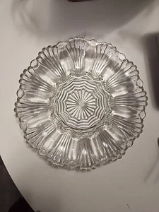 Vintage Anchor Hocking Glass 896 Clear Deviled Egg Server Tray 10" - Picture 1 of 8