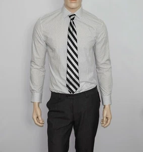 NEW John Varvatos Shirt in Meteor Size 15½ x32-33 Slim Dress Shirt 100% Cotton - Bild 1 von 12