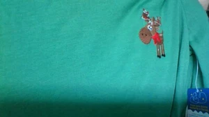 NWT Holiday Time Green Long Sleeve Reindeer Sleepwear Top Boys M (8) SO CUTE! - Picture 1 of 6