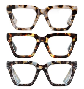 Yogo Vision Blaulicht blockierende Lesebrille für Damen groß quadratisch Übergröße - Bild 1 von 5