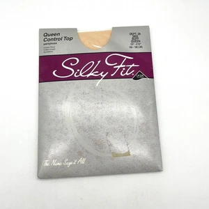 Pantimedias superiores Silky Fit Queen Control 5'6"-5'10" 160-180 lb medias desnudas - Imagen 1 de 2