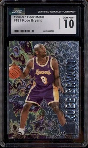 1996-97 Fleer Metal #181 Kobe Bryant RC Rookie CGC 10 - Picture 1 of 2