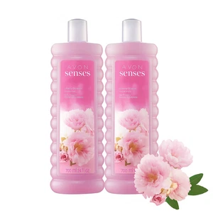 Avon Senses Cherry Blossom Bubble Bath 24 oz Lot of 2 - Picture 1 of 2