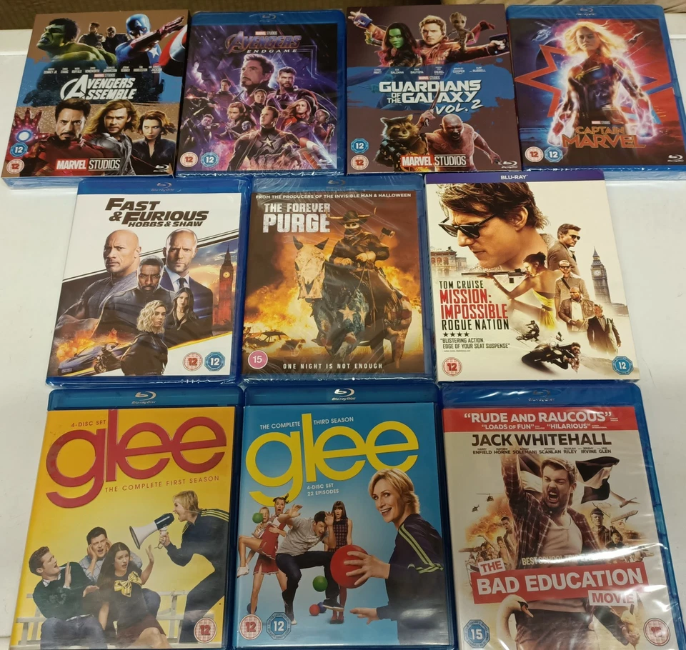 Blu Ray Bundle x 10 Movies & TV Shows Mostly Sealed Avengers Endgame * BARGAIN* - Image 1 of 1