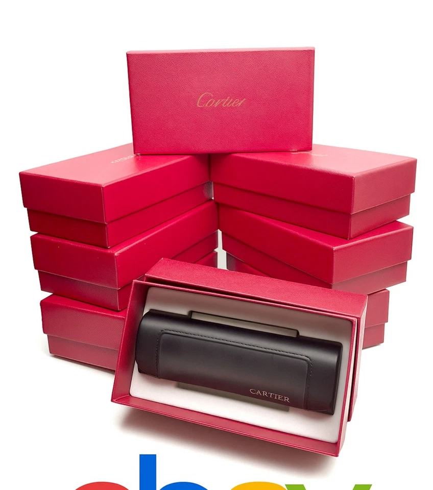 NEW! Auth Cartier Glasss Sunglasses Red Box Cases (Small) - Image 1 of 4
