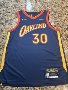 Stephen Curry Authentic Nike 2020-21 “Oakland Forever” City Edition Jersey 48 - Picture 1 of 20