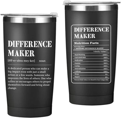 Regalos de agradecimiento de Navidad diferenciador 20 onzas, negro  Foto 1 de 4