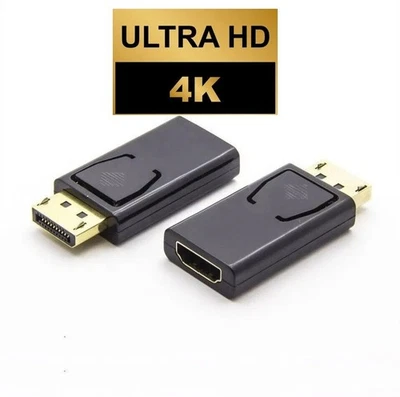 4K DP Displayport HDMI Adapter mit Audioübertragung 2160P 4096x2160 Goldkontakte - Bild 1 von 4