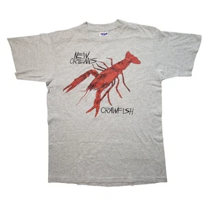 Vintage New Orleans Crawfish Size Large Souvenir T-Shirt Single Stitch 90s - Bild 1 von 14