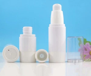 Nueva bomba de vacío blanca sin aire recargable portátil maquillaje botellas de viaje - Imagen 1 de 6