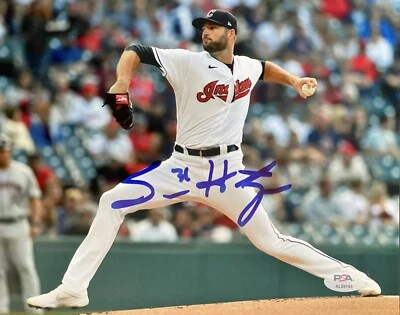 Sam Hentges Signed Autographed Cleveland Guardians 8x10 Photo PSA/DNA - Image 1 of 2