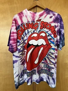 Vintage 1994 The Rolling Stones Voodoo Lounge Tour Tie Dye T-Shirt 90s Mens XL - Picture 1 of 9