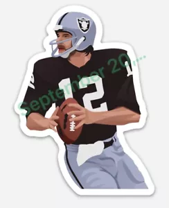 Calcomanía de vinilo Ken Stabler #12 (imán) Oakland RAIDERS NFL COCHE arte vectorial - Imagen 1 de 1