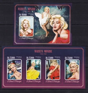 Marilyn Monroe - American Hollywood actress on stamps Sao Tome 2014 - MNH** XJ - Picture 1 of 1