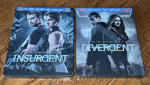 Divergent & Insurgent 3D Bluray Canada Steelbook NEW x2 - Picture 1 of 3