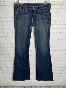 True Religion Jeans Joey Twisted Seam Distressed Boot Cut Flared Women’s Size 31 - Picture 1 of 10