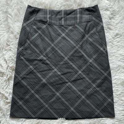 Fashion Bug Gray Plaid A-line Skirt Size 12 - Image 1 of 4