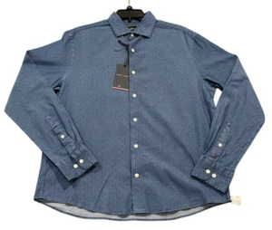 Camicia elegante Tommy Hilfiger uomo regular fit elasticizzata blu taglia 15-15,5 nuova con etichetta - Foto 1 di 3