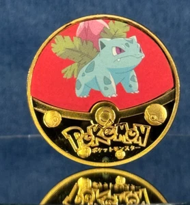 Venusaur Gold Coin - Pokemon Coin Gold Plated - from the Pokemon GO Collection - Picture 1 of 5