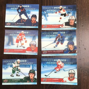 2021-22 UD Tim Hortons Hockey Heroes 6 Card Lot, McDavid, MacKinnon, Hughes