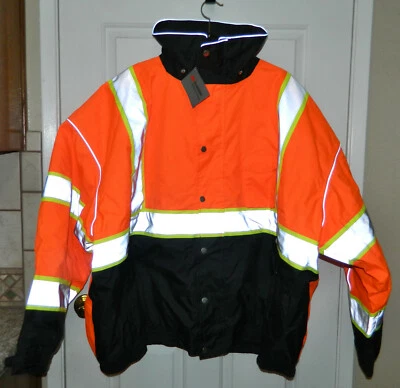 NWT ML KISHAGO men's JS120 HI-VISABILITY SAFETY BOMBER Jacket* 5X New - Image 1 of 4