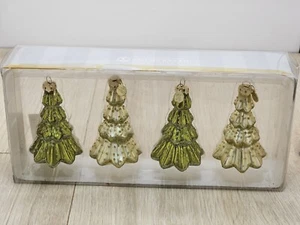 Reparto 56 Piccole Passamanerie Mini Vetro Ornamenti Natale 🎄 Albero Set di 4. S7 - Foto 1 di 4