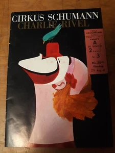 cirkus schumann charlie rivel tirsdag Denmark program/ ticket stub aug 29 1967 - Picture 1 of 16