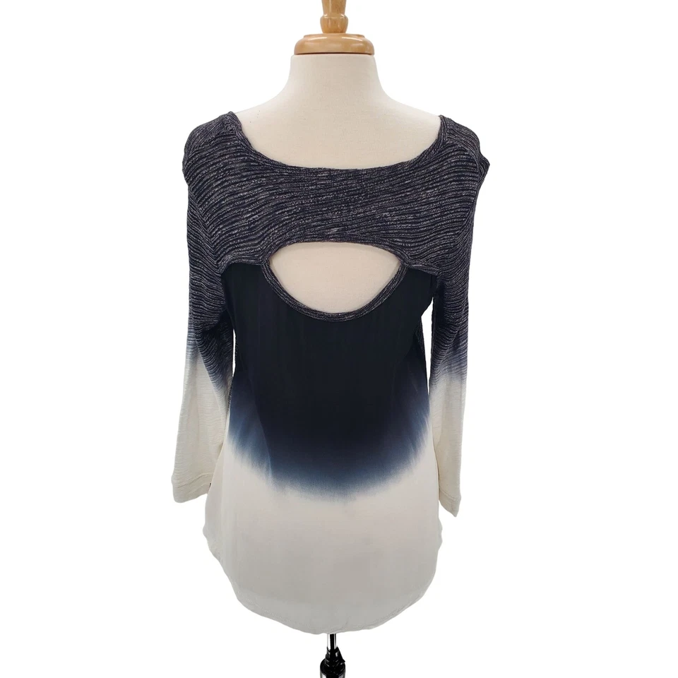 Blusa Camisa Top Mujer Ombre Corte Espalda XL Manga Larga Multicolor Z Por Zobha  Foto 1 de 4