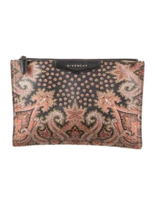 GIVENCHY Authentic Antigona Paisley Print Zipper Clutch Pouch Pouchette Bag NWT - Picture 1 of 10