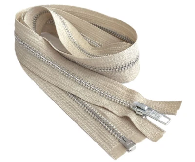 Chaqueta de metal de aluminio de peso medio YKK #5 de 17 pulgadas con cremallera separada hecha en EE. UU. Foto 1 de 4