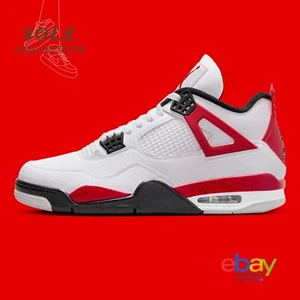 US9 Air Jordan 4 Red Cement — In Hand & Brand New ✅FREE EXPRESS SHIP ✅ - Picture 1 of 8
