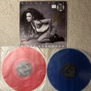 DIANA ROSS DIANA EXTENDED LIMITIERTE EDITION ROT & BLAU DOPPEL VINYL LP Supremes - Bild 1 von 3