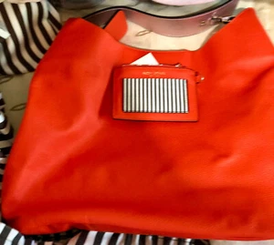 Henri Bendel Colorblock vagabondo, mandarino, nuovo senza etichette, raro - Foto 1 di 1