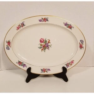 RARO piatto Lamberton avorio Cina rosa 14,5" floreale Plymouth - Foto 1 di 5