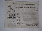 J. J. Anthony Vintage Advertising Booklet -- British Miniatures 