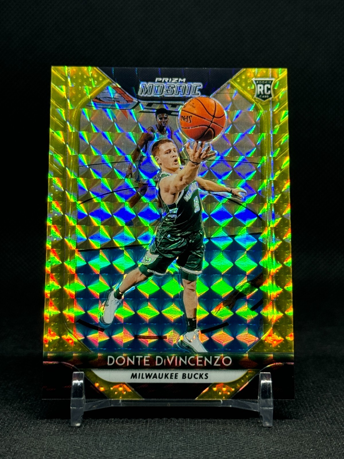 DONTE DIVINCENZO 2018-19 Panini Prizm Mosaic Rookie Base Gold 10/10 #26 Bucks