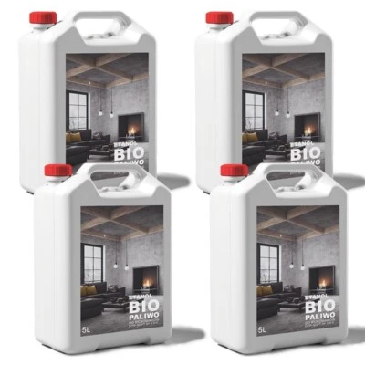 DTPSOFT 20L Liter Bioethanol Premium 100% für Bio Alkohol für Kamin 4 x 5L TOP