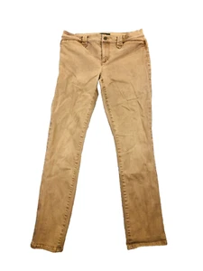 LRL Ralph Lauren Jeans Tan Womens 8 Straight Faux Leather Trim Preppy Classic - Picture 1 of 9