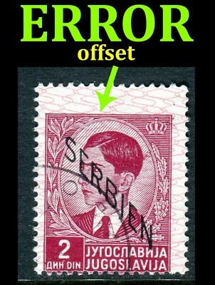 006 - Alemania ocupación de Serbia - Serbia 1941 - ERROR 2 - Michel:5 - Usado Foto 1 de 2